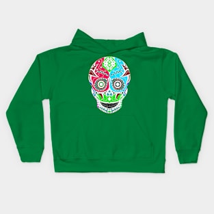 skull in candy tattoo wrestling mask ecopop Kids Hoodie